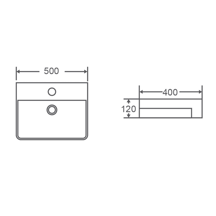 Riff 50M Semi Recess Basin