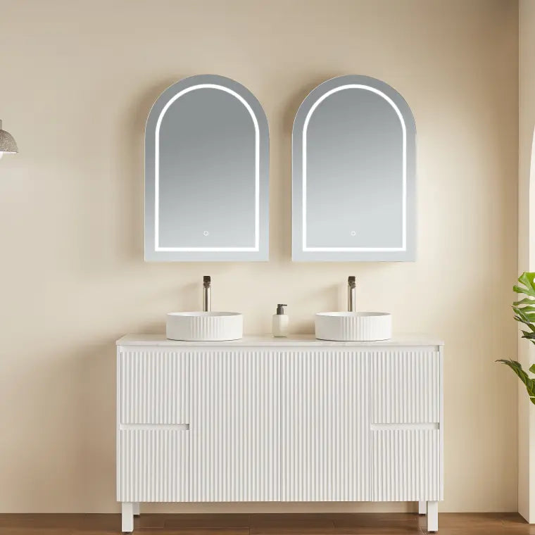 Olivia Mirror Door Shaving Cabinet Arch 600mm - Aqualux Bathrooms- Poseidon