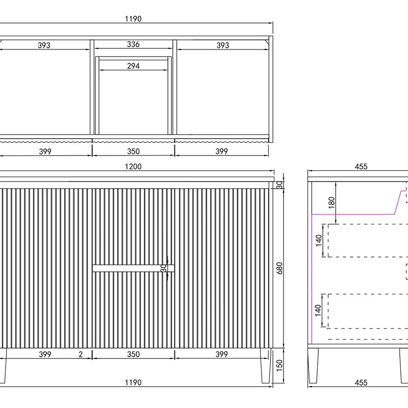 Brighton Freestanding Vanity 1200mm (Double Bowl/Matte White) - Aqualux Bathrooms- Poseidon