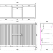 Brighton Freestanding Vanity 1200mm (Double Bowl/Matte Black) - Aqualux Bathrooms- Poseidon