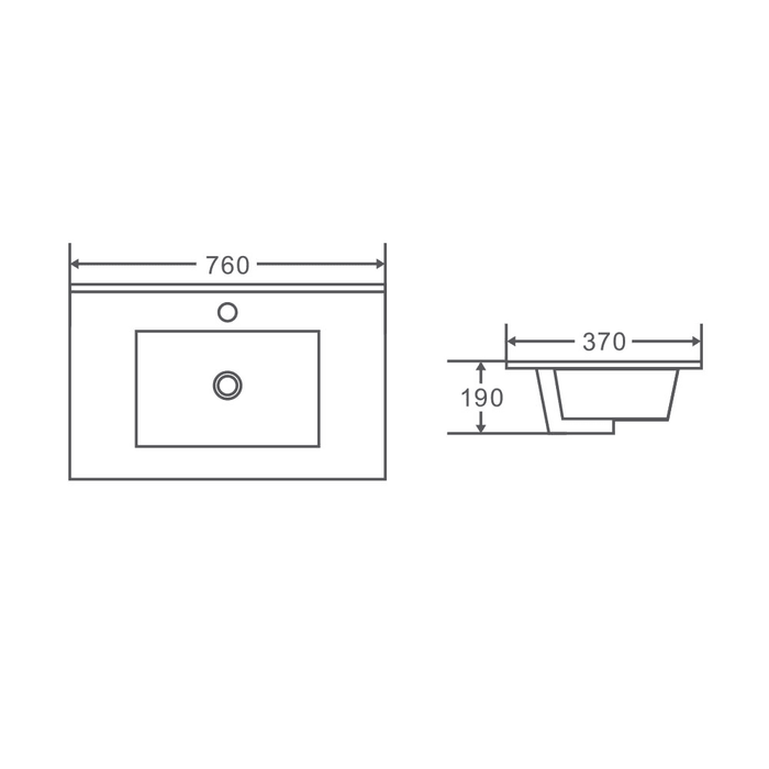 Mercio 750mm Slim Ceramic Top