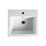 Zento 51 Rectangular Pedestal Basin - Aqualux Bathrooms- Mercio