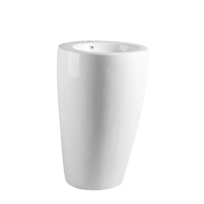 Zento 55 Ovular Pedestal Basin - Aqualux Bathrooms- Mercio