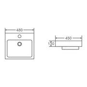 Kada 48M Insert Basin - Aqualux Bathrooms- Mercio