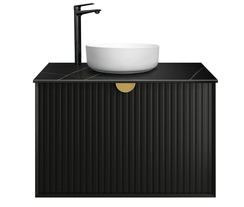 Otti Marlo Matte Black 900mm Single Bowl Floor Standing Vanity