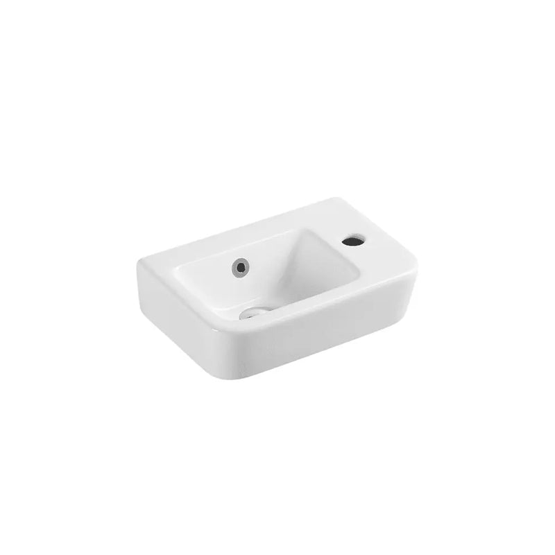 Mini 37R Compact Wall Hung Basin - Aqualux Bathrooms- Mercio