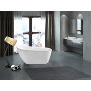 Belbagno - Belbagno Romano Freestanding Bathtub 1500mm - Semi Gloss White - Aqualux Bathrooms