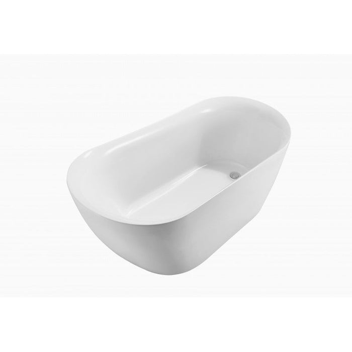 Belbagno Romano Freestanding Bathtub 1500mm - Semi Gloss White