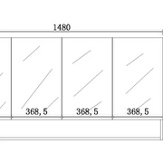 Stella Four Doors Shaving Cabinet 1500mm - Aqualux Bathrooms- Poseidon