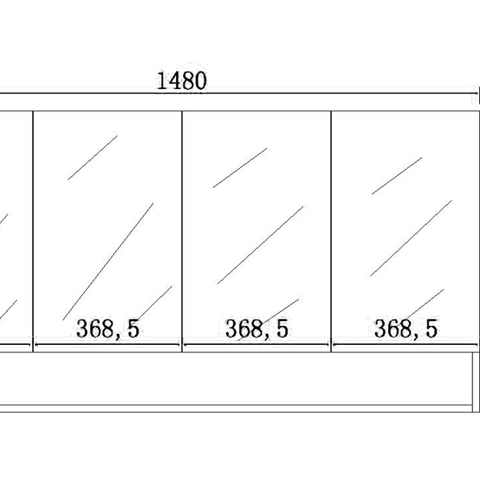 Stella Four Doors Shaving Cabinet 1500mm