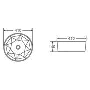 Trier Art Rose Gold with Matt Black Above Counter Round Basin - Aqualux Bathrooms- Mercio