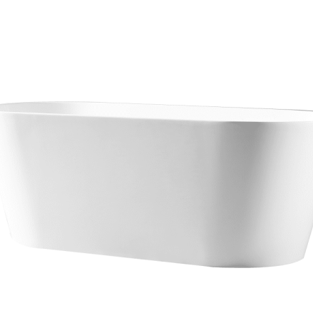 ISEO 1300mm Ultra-Slim Freestanding Gloss White Bathtub