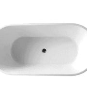 ISEO 1300mm Ultra-Slim Freestanding Gloss White Bathtub - Aqualux Bathrooms- Mercio