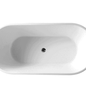 ISEO 1300mm Ultra-Slim Freestanding Gloss White Bathtub