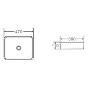 Etna Antique Green Above Counter Rectangular Basin - Aqualux Bathrooms- Mercio