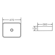 Etna Cappuccino Above Counter Rectangular Basin - Aqualux Bathrooms- Mercio
