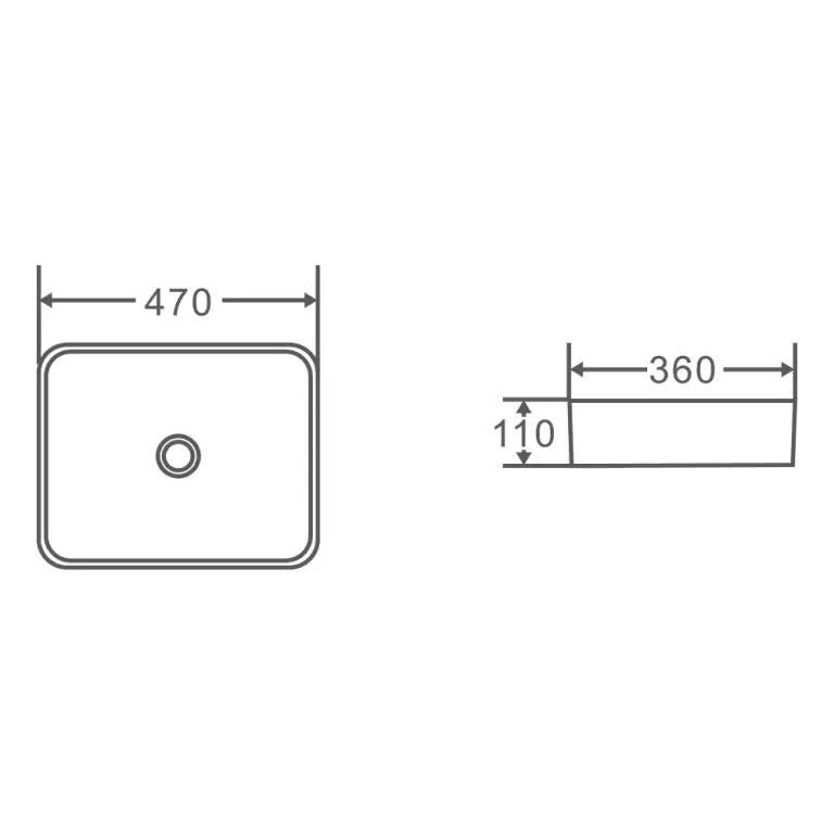 Etna Cappuccino Above Counter Rectangular Basin - Aqualux Bathrooms- Mercio