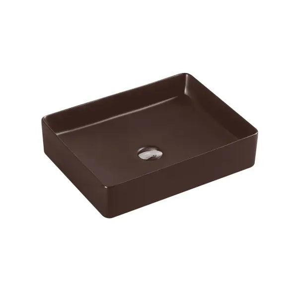 Etna Cappuccino Above Counter Rectangular Basin - Aqualux Bathrooms- Mercio