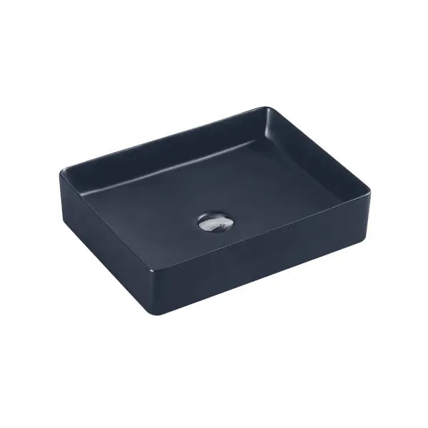 Etna Nero Grey Above Counter Rectangular Basin - Aqualux Bathrooms- Mercio