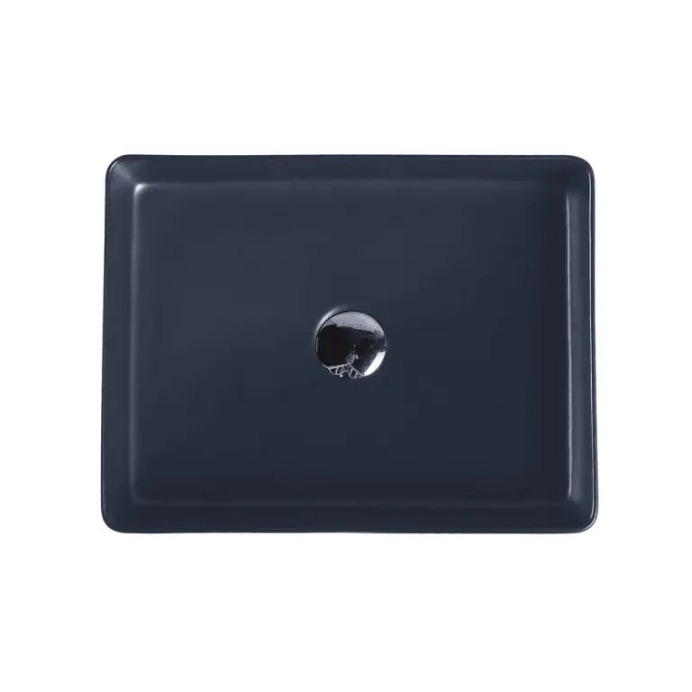 Etna Nero Grey Above Counter Rectangular Basin - Aqualux Bathrooms- Mercio