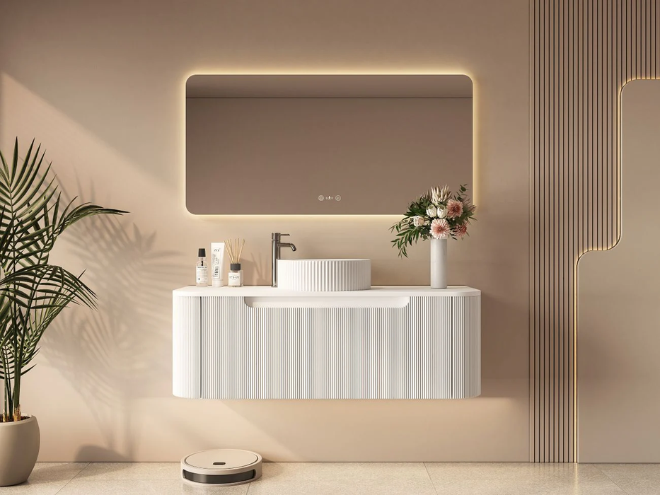 Rome Wall Hung Vanity Matte White 1200mm