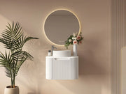 Mercio - Rome Wall Hung Vanity Matte White 600mm - Aqualux Bathrooms