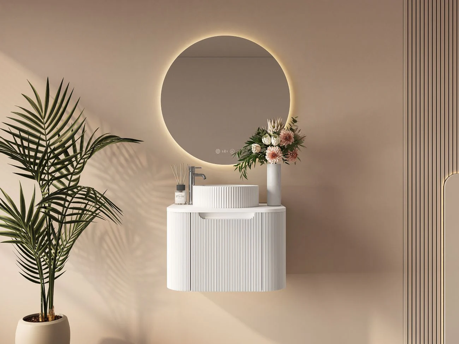 Rome Wall Hung Vanity Matte White 600mm