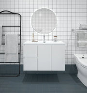 Mercio - BIANCA Wall Hung Vanity 900mm (Gloss White) - Aqualux Bathrooms