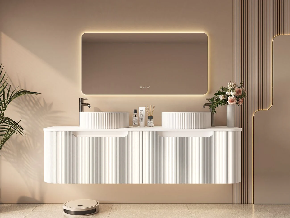 Rome Wall Hung Vanity Matte White 1500mm