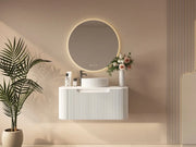 Mercio - Rome Wall Hung Vanity Matte White 900mm - Aqualux Bathrooms