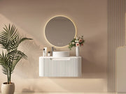 Mercio - Rome Wall Hung Vanity Matte White 750mm - Aqualux Bathrooms