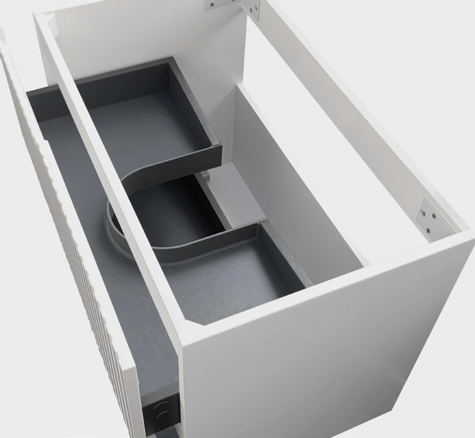 Otti Noosa Matte White 1500mm Double Bowl Floor Standing Vanity