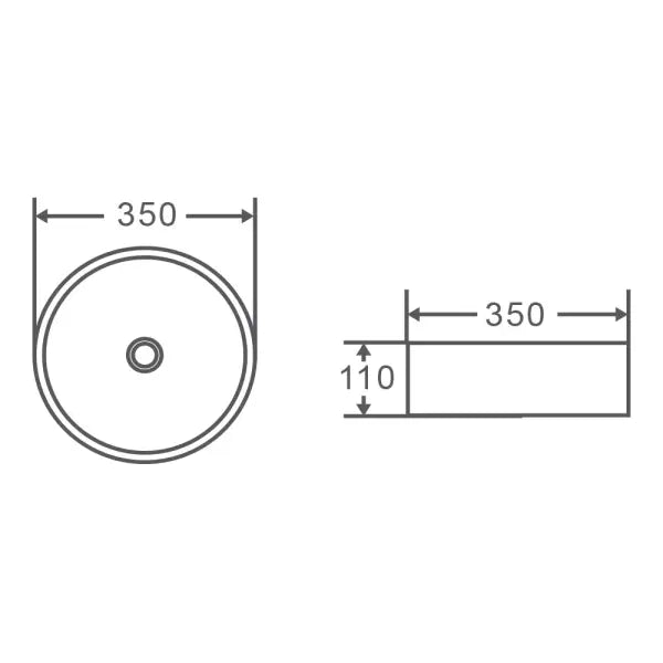 Sasso Matt Black Above Counter Round Basin - Aqualux Bathrooms- Mercio