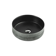 Sasso Touchline Black Above Counter Round Basin - Aqualux Bathrooms- Mercio