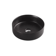 Sasso Matt Black Above Counter Round Basin - Aqualux Bathrooms- Mercio