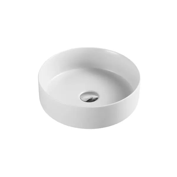 Sasso Matt White Above Counter Round Basin - Aqualux Bathrooms- Mercio