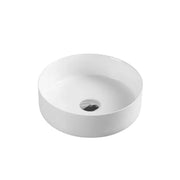 Sasso Touchline White Above Counter Round Basin - Aqualux Bathrooms- Mercio