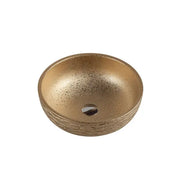 Trier 67 Art Gold Above Counter Round Basin - Aqualux Bathrooms- Mercio