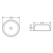 Trier Bronze with Art Matt White finishing Above Counter Round Basin - Aqualux Bathrooms- Mercio