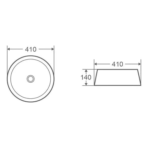 Trier Bronze with Art Matt White finishing Above Counter Round Basin - Aqualux Bathrooms- Mercio
