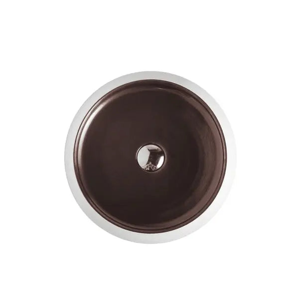 Trier Bronze with Art Matt White finishing Above Counter Round Basin - Aqualux Bathrooms- Mercio