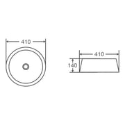 Trier Bronze with Art Matt Black finishing Above Counter Round Basin - Aqualux Bathrooms- Mercio