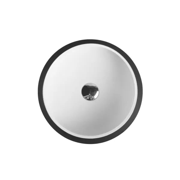 Trier White with Art Matt Black finishing Above Counter Round Basin - Aqualux Bathrooms- Mercio