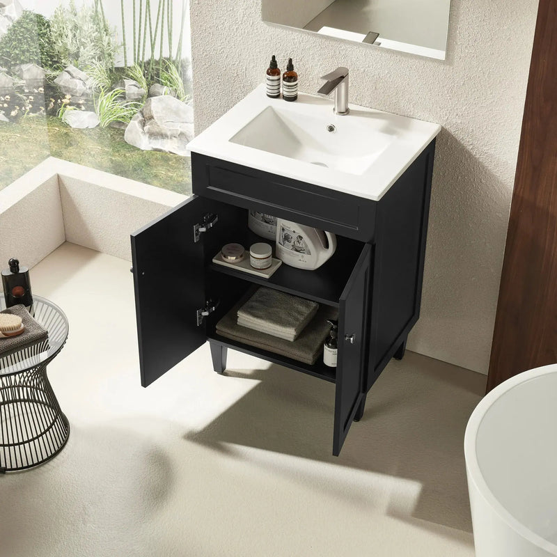 Poseidon Harrington Freestanding Vanity 600mm (Matte Black) Poseidon