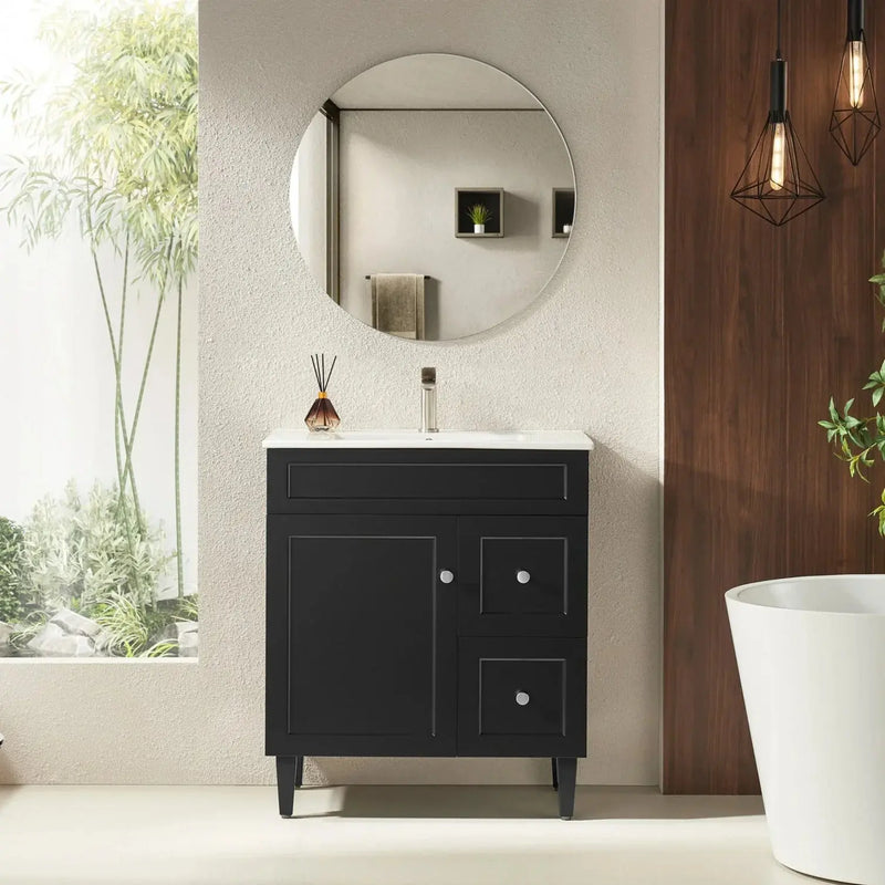 Poseidon Harrington Freestanding Vanity 750mm (Matte Black) Poseidon