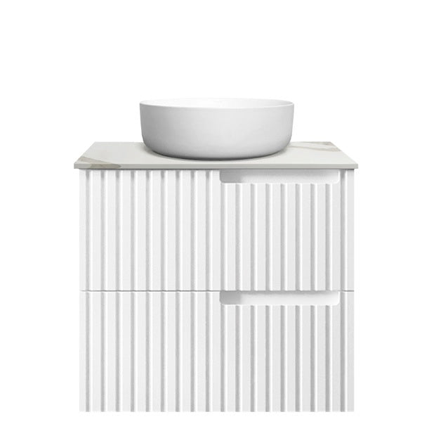 Otti Noosa Matte White 600mm Single Bowl Floor Standing Vanity