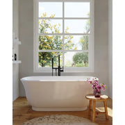 Belbagno - Belbagno Baden Freestanding Bathtub 1500mm - Semi Gloss White - Aqualux Bathrooms