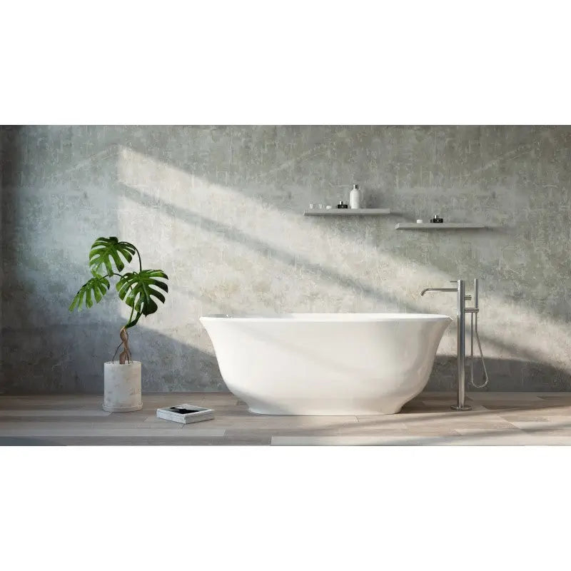 Belbagno - Belbagno Baden Freestanding Bathtub 1500mm - Semi Gloss White - Aqualux Bathrooms