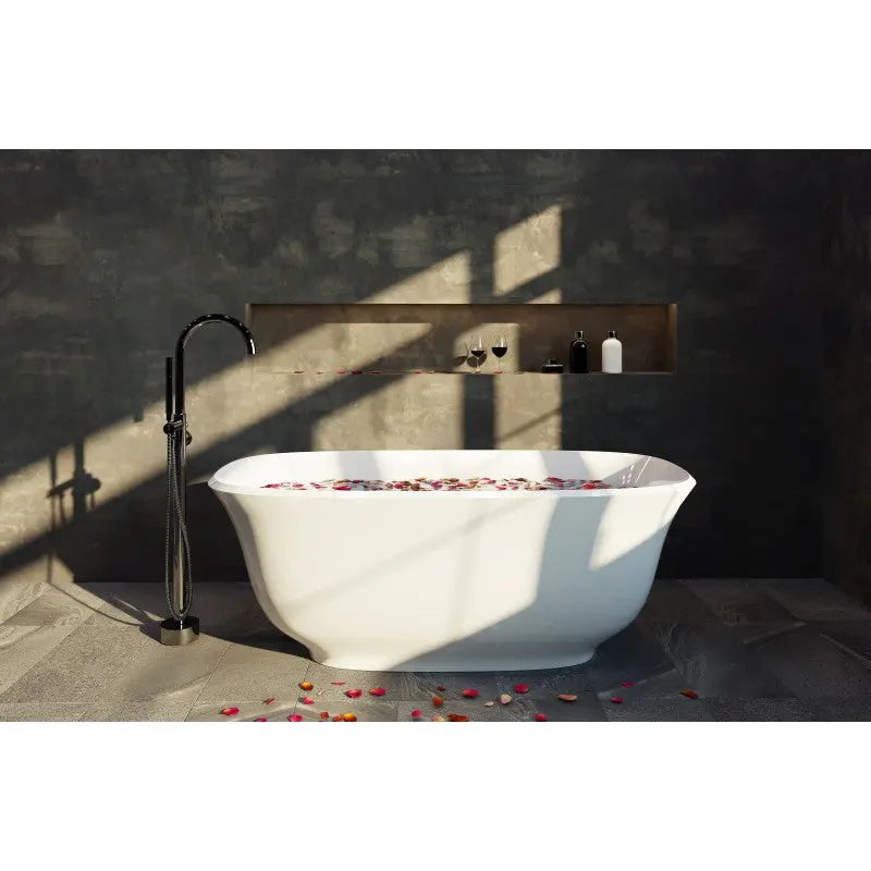 Belbagno - Belbagno Baden Freestanding Bathtub 1500mm - Semi Gloss White - Aqualux Bathrooms