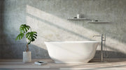 Belbagno - Belbagno Baden Freestanding Bathtub 1700mm - Semi Gloss White - Aqualux Bathrooms